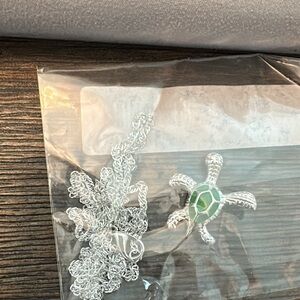 Silver Turtle Pendant Necklace